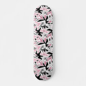 Abstract, zwart en roze, Jeugd, Modern Throw Persoonlijk Skateboard (Voorkant)