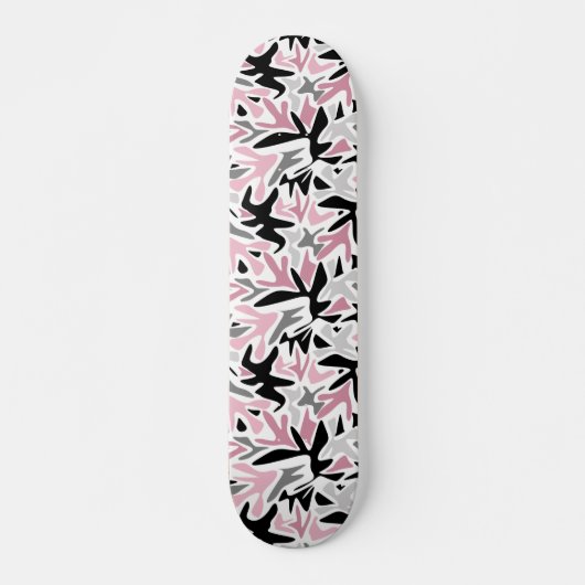 Abstract, zwart en roze, Jeugd, Modern Throw Persoonlijk Skateboard (Voorkant)