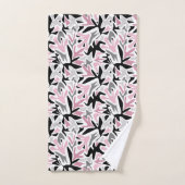 Abstract, zwart en roze, jeugd, moderne schroefdra bad handdoek (Handdoek)