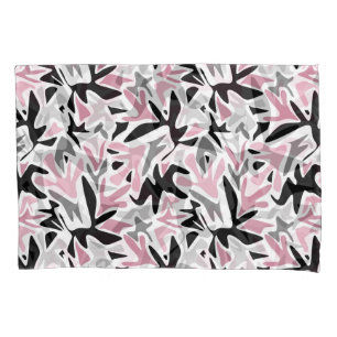 Abstract, zwart en roze, jeugd, moderne schroefdra kussensloop