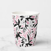 Abstract, zwart en roze, jeugd, moderne schroefdra papieren bekers (Links)
