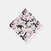 Abstract, zwart en roze, jeugd, moderne schroefdra servet (Hoek)