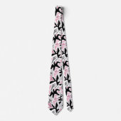 Abstract, zwart en roze, jeugd, moderne schroefdra stropdas (Voorkant)