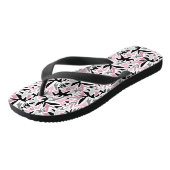 Abstract, zwart en roze, jeugd, moderne schroefdra teenslippers (Schuin)