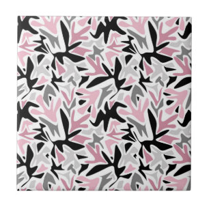 Abstract, Zwart en Roze, Jeugd, Moderne Worp Kusse Tegeltje