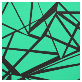 Abstract zwart en turquoise stof