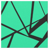 Abstract zwart en turquoise stof (Close Up)
