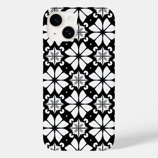 Abstract Zwart en Wit Geometrisch Case-Mate iPhone Case (Achterkant)