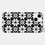 Abstract Zwart en Wit Geometrisch Case-Mate iPhone Case (Achterkant (horizontaal))