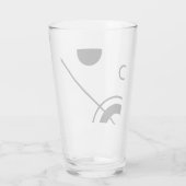 Abstract zwart en wit glas (Achterkant)