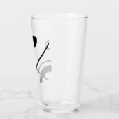 Abstract zwart en wit glas (Links)