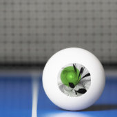Abstract zwart en wit met groene fractale kunst pingpongbal (Net)