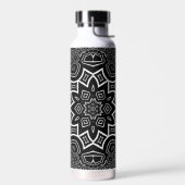 abstract zwart en wit patroon waterfles (Links)