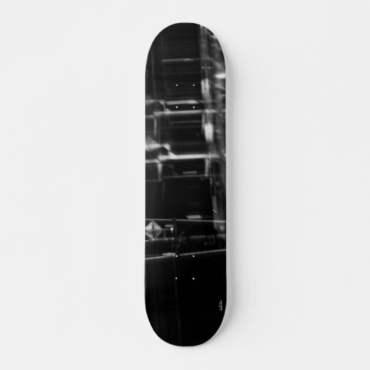 abstract zwart en wit skateboard (Voorkant)