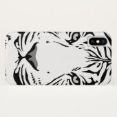 Abstract zwart en wit tijgergezicht Case-Mate iPhone case (Achterkant (horizontaal))