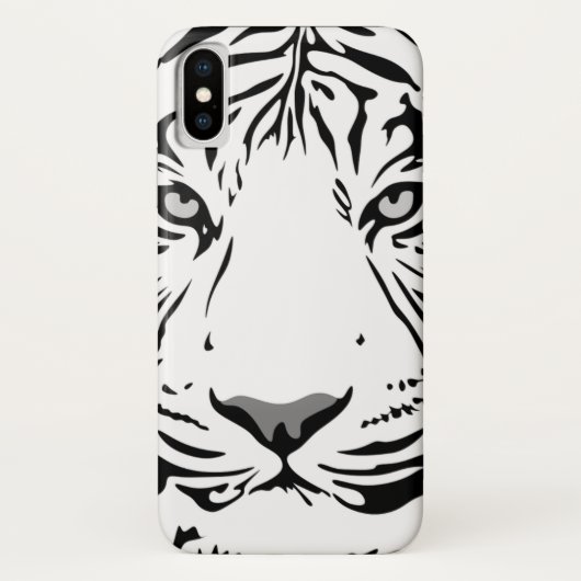 Abstract zwart en wit tijgergezicht Case-Mate iPhone case (Achterkant)