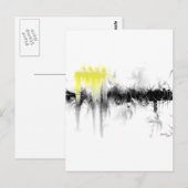 Abstract zwart-geel briefkaart (Voorkant / Achterkant)