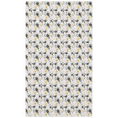 Abstract Zwart Geel Grijs Naadloos Bloempatroon Tafelkleed (Voorkant)