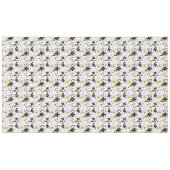 Abstract Zwart Geel Grijs Naadloos Bloempatroon Tafelkleed (Voorkant (Horizontaal))