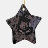 Abstract zwart, gelukkig nieuwjaar keramisch ornament (Links)