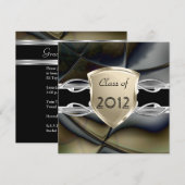 Abstract zwart Gold Silver Kaart (Voorkant / Achterkant)