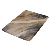Abstract Zwart Goud Beige Badmat (Gekanteld)