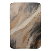Abstract Zwart Goud Beige Badmat (Voorkant Verticaal)