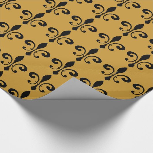 Abstract zwart goud cadeaupapier (Hoek)