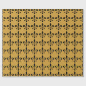 Abstract zwart goud cadeaupapier (Vlak)