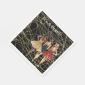 Abstract Zwart Goud Feest Vrouwen in Jurken Servet (Hoek)