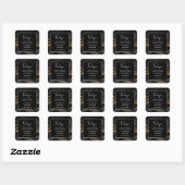 Abstract Zwart Goud Zakelijke Sticker (Vel)
