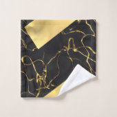Abstract zwart-gouden patroon bad handdoek (Wasdoekje)