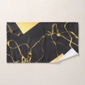 Abstract zwart-gouden patroon bad handdoek (Handdoek)