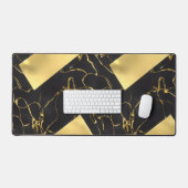 Abstract zwart-gouden patroon bureaumat (Keyboard & Muis)