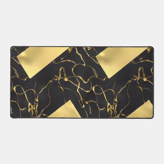 Abstract zwart-gouden patroon bureaumat (Voorkant)
