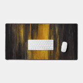 Abstract zwart-gouden patroon bureaumat (Keyboard & Muis)