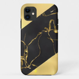 Abstract zwart-gouden patroon Case-Mate iPhone case