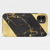 Abstract zwart-gouden patroon Case-Mate iPhone case (Achterkant (horizontaal))
