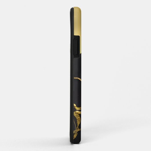 Abstract zwart-gouden patroon Case-Mate iPhone case (Achterkant/rechts)