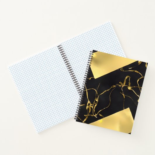 Abstract zwart-gouden patroon notitieboek (Binnen)