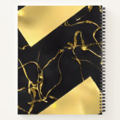 Abstract zwart-gouden patroon notitieboek (Achterkant)