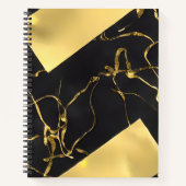 Abstract zwart-gouden patroon notitieboek (Voorkant)