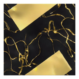 Abstract zwart-gouden patroon perfect poster