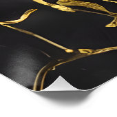 Abstract zwart-gouden patroon perfect poster (Hoek)