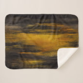 Abstract zwart-gouden patroon sherpa deken (Voorkant (horizontaal))