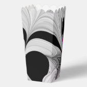 Abstract zwart grijs met magenta fractal art bedankdoosjes (Achterkant)