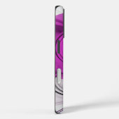 Abstract zwart grijs met magenta fractal art Case-Mate iPhone case (Achterkant / Rechts)