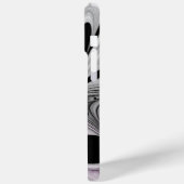 Abstract zwart grijs met magenta fractal art Case-Mate iPhone case (Achterkant / Links)