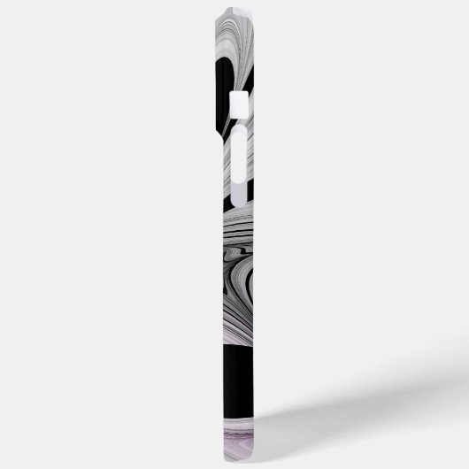 Abstract zwart grijs met magenta fractal art Case-Mate iPhone case (Achterkant / Links)