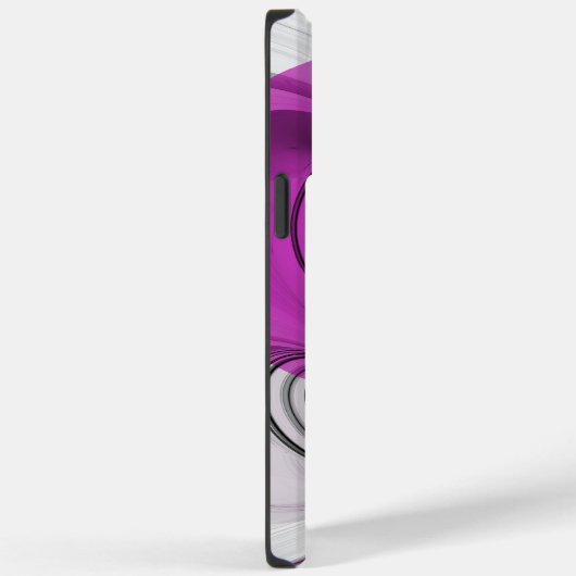 Abstract zwart grijs met magenta fractal art Case-Mate iPhone case (Achterkant / Rechts)